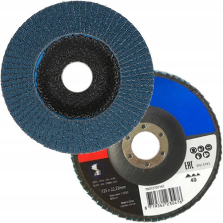 ATLAS Lamelka Listkowa Cyrkon do Stali 125mm P40