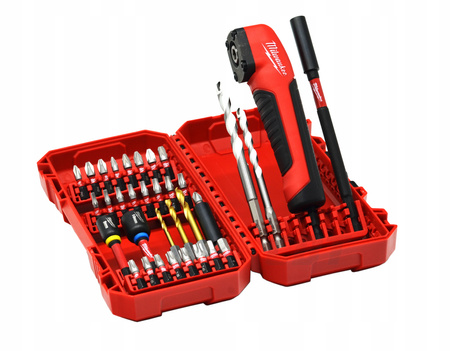 MILWAUKEE ZESTAW BITY UDAROWE NASADKI WIERTŁA PRZYSTAWKA 35 ELEMENTÓW