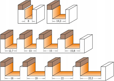 CMT FREZ PROSTY WIERCĄCY PALCOWY KRÓTKI D=10 I=20 S=8 Z2