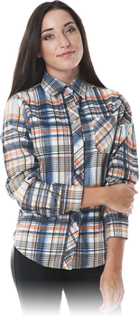 Reis koszula damska długi rękaw kratka wielokolorowy KFL-GBEP_S r. S