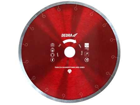 Tarcza diamentowa do gresu płytek Dedra do twardej ceramiki 200x25,4 mm