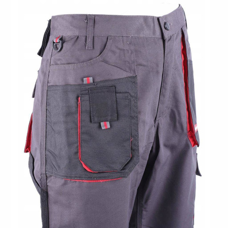 SPODNIE ROBOCZE WZMOCNIONE 3x SZWY DO PASA r. 3XL