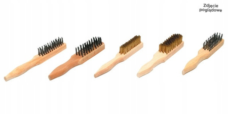 Szczotka do rdzy z 5 rzędami drutu Szczotex G05 ręczna drewniana