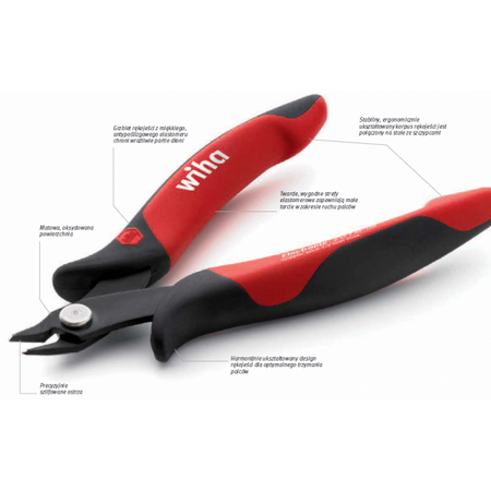 Profesjonalne Szczypce Precyzyjne Boczne Wiha ELECTRONIC 26818