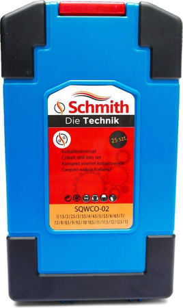 Schmith wiertła metalu kobaltowe 1-13mm 25cz 600°C