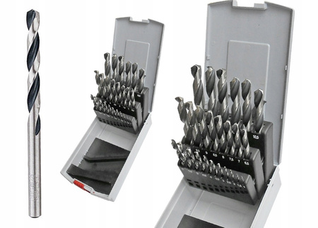Zestaw wierteł do metalu stali w kasecie 1-13mm Bosch 2608577352 25szt