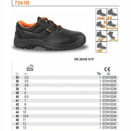 Buty Robocze Skórzane Półbuty BHP S1P roz. 41 Beta