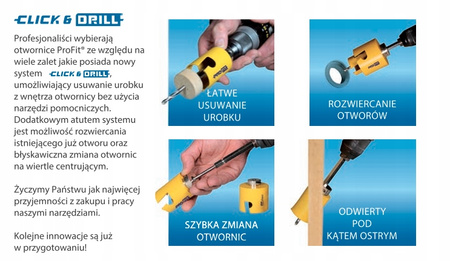PRO-FIT Otwornica HM Z3 D59 mm drewno / płyta /PCV