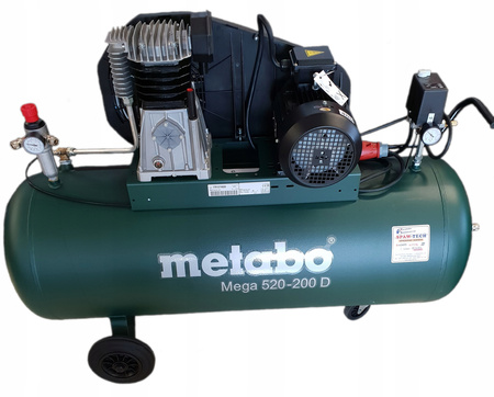 Sprężarka tłokowa Mega 520-200 D 3-fazowa Metabo