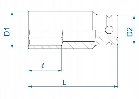 KING TONY Nasadka udarowa długa klucz 1/2 8mm