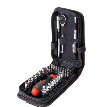 Wiha 44684 Zestaw kluczy nasadowych 1/4cala 40el.