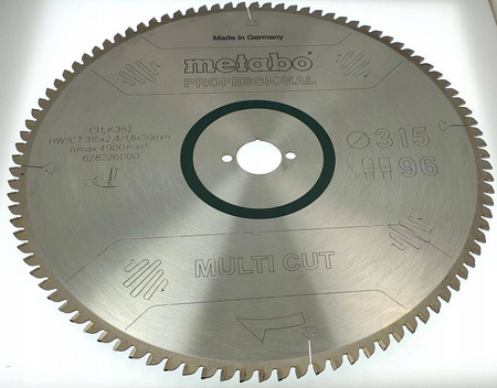 Piła tarczowa Metabo 628226000 315 mm