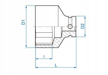 NASADKA UDAROWA 1/2 36mm KING TONY 6 kątna 453536M