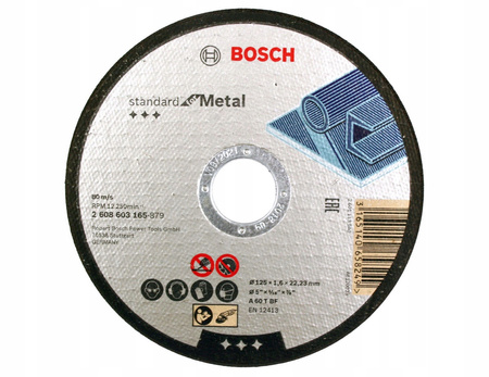 Bosch 125x1,6 mm Tarcza tnąca do ciecia metalu stali 125mm