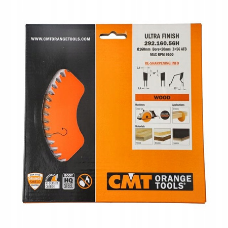Piła tarczowa Cmt 292.160.56H 20x160 mm srebrna