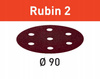 Festool Krążki ścierne STF D90/6 P60 RU2/50 Rubin 2