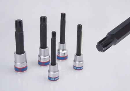 Nasadki 3/8" i 1/2" trzpień RIBE długie M7-M13 KING TONY 3105PR