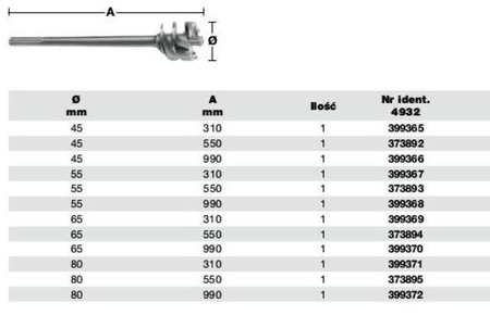 WIERTŁO PRZEBICIOWE MILWAUKEE SDS-MAX 80X550MM