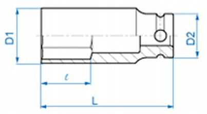KING TONY KLUCZ NASADKA DŁUGA UDAROWA 1/2'' 13MM
