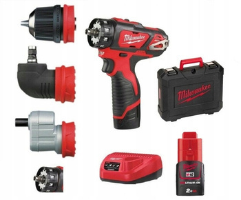 Wkrętarka akumulatorowe Milwaukee M12 BDDXKIT-202C 12 V