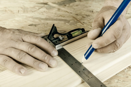 Kątownik stolarski z poziomicą Hogert Technik HT4M217 300mm 30cm