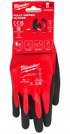 Rękawice Ochronne Powlekane Robocze Milwaukee 4932493220 r. 9 - L 1 para