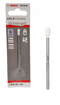 BOSCH wiertło do ceramiki płytek szkła gresu 5MM 5x70 mm CYL-9