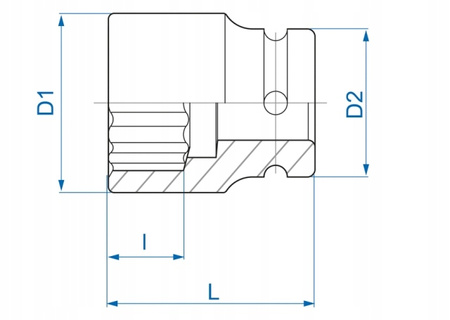 KING TONY Nasadka udarowa klucz 3/4 12-kąt. 33mm