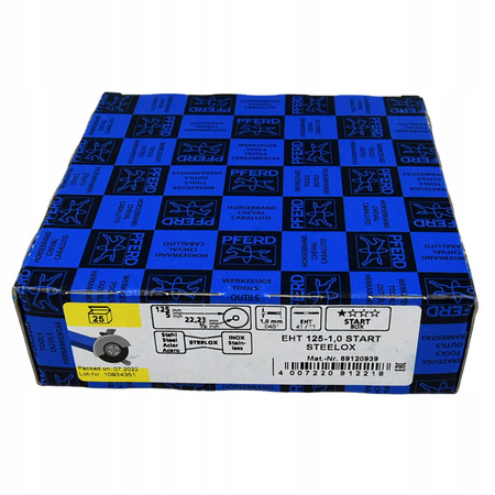 Tarcza do cięcia stali metalu 125mm Pferd 125x1x22,2 mm - 1szt