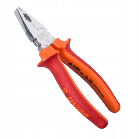 SZCZYPCE KOMBINERKI IZOLOWANE 1000V DLA ELEKTRYKÓW 180 MM UNIOR VDE