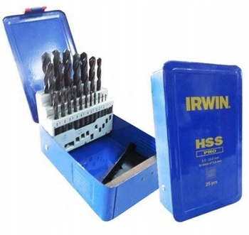 KOMPLET WIERTEŁ DO METALU HSS PRO 25SZT 1-13MM ZESTAW IRWIN