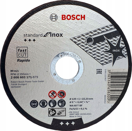 Tarcze tnąca Bosch 2608603255 125x22,2 mm 1szt.