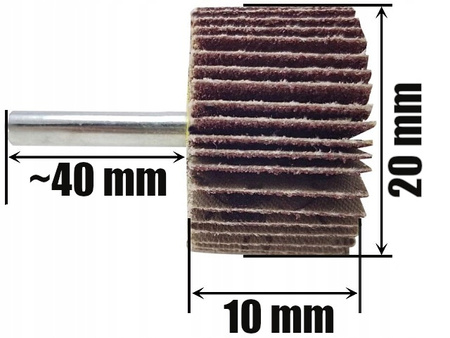ŚCIERNICA LISTKOWA TRZPIENIOWA NA TRZPIENIU 20x10 GR. 60 KLINGSPOR P60