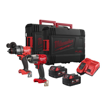 Zestaw Narzędzi POWERPAC  M18™ FUEL™, M18 FPD3, M18 FMTIW2F12, 2 x 5.0 Ah + ładowarka, w walizce Milwaukee