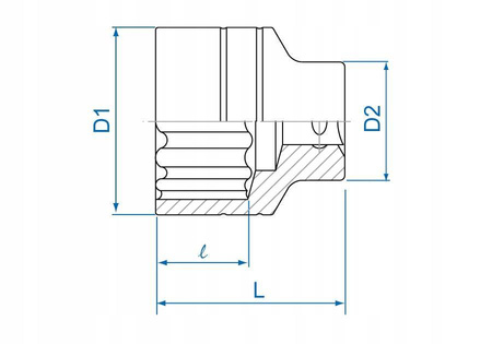 Klucz NASADKA 22mm 3/4 KING TONY 12 kątna 633022M