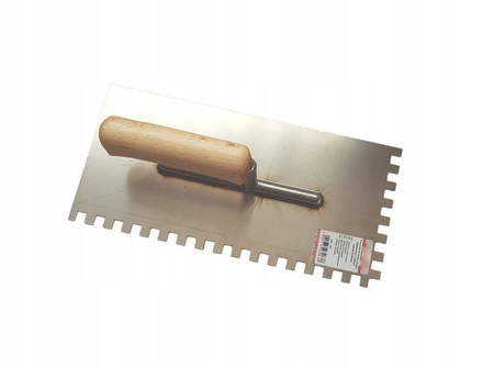 Paca nierdzewna 270x130MM ZĄB 4x4MM uchwyt do kleju tynku packa