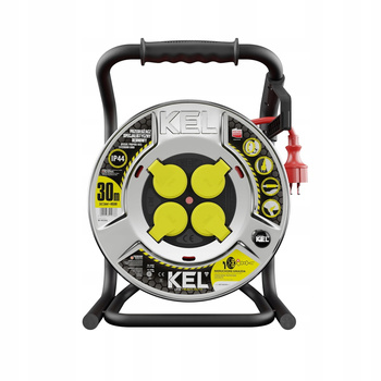 Przedłużacz bębnowy Plast-Rol 30 m 4 szt. gniazd czerwony