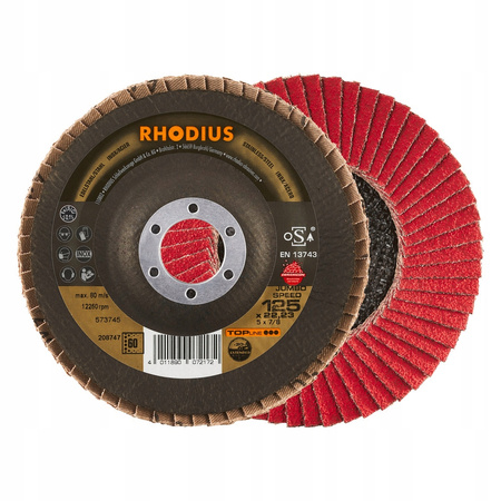 RHODIUS ŚCIERNICA LISTKOWA 125X22.23 K60 JUMBO