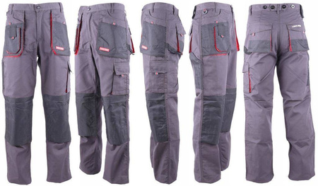 SPODNIE ROBOCZE WZMOCNIONE 3x SZWY DO PASA r. 54