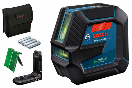 Bosch GLL 2-15 G - Zielony Laser Krzyżowy Liniowy 0 601 063 W00