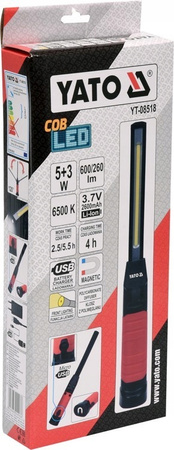 YATO LAMPA WARSZTATOWA COB LED 5W + 3W 600LM