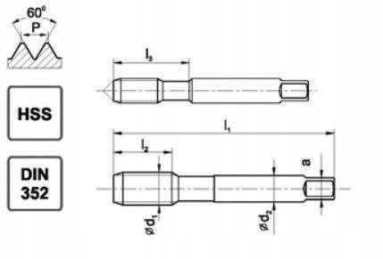 GWINTOWNIK GWINTOWNIKI RĘCZNY FANAR M18 2 - SZT