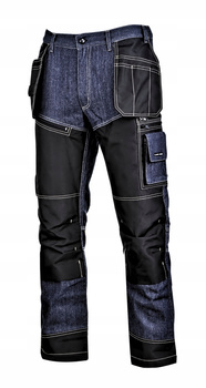 LAHTI PRO SPODNIE ROBOCZE JEANSOWE STRETCH ZE WZMOCNIENIAMI R. XL + PASEK