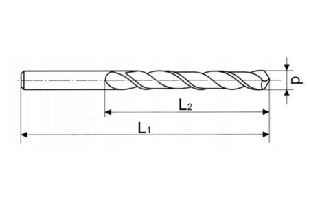 Stalco Wiertło do metalu stali żeliwa aluminium HSS Ø7,3 walcowe