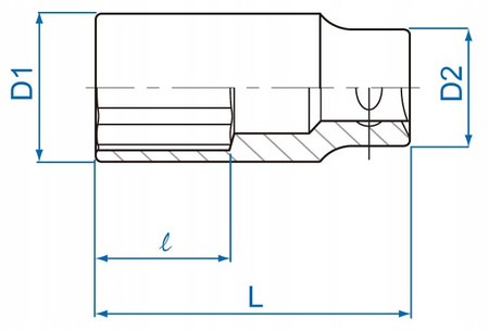 KLUCZ NASADKA 3/8 10mm DŁUGA 63mm 6 kąt KING TONY