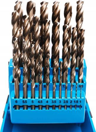Schmith wiertła metalu kobaltowe 1-13mm 25cz 600°C