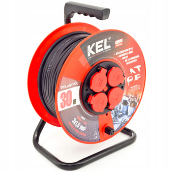 Przedłużacz bębnowy, ogrodowy Plast-Rol 20 m 4 szt. gniazd