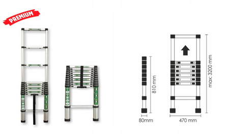 Drabina STALCO 3 m aluminium