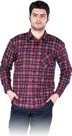 Koszula Flanelowa Robocza Bawełna w kratę 4XL Reis