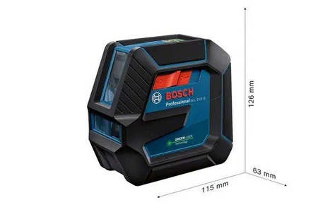 Bosch GLL 2-15 G - Zielony Laser Krzyżowy Liniowy 0 601 063 W00